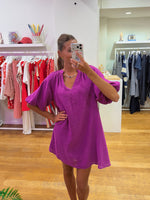 Linnen dress mauve