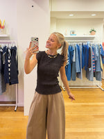 Ruffle top Brown