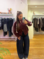 Sporty zippy bordeaux