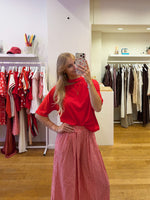 Halter tee red