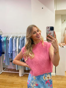 Kid mohair debardeur rose