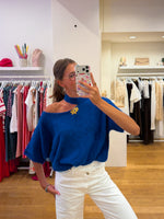 Halter sweater kobalt