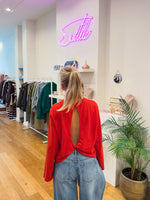 Longsleeve open back red