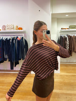 Longsleeve brown and bordeaux