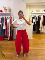 Red balloon pants
