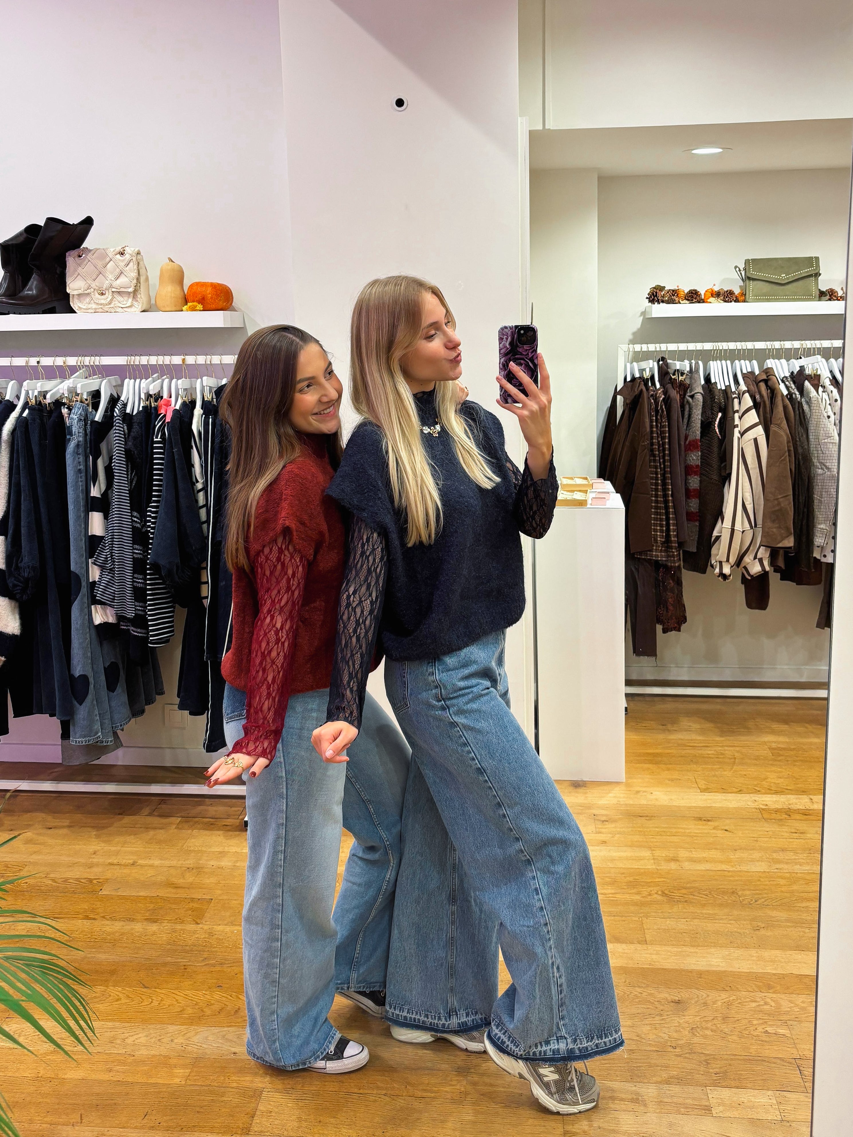 Debardeur navy+ lace top