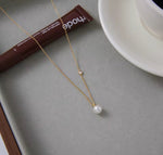 Pearl & bling necklace