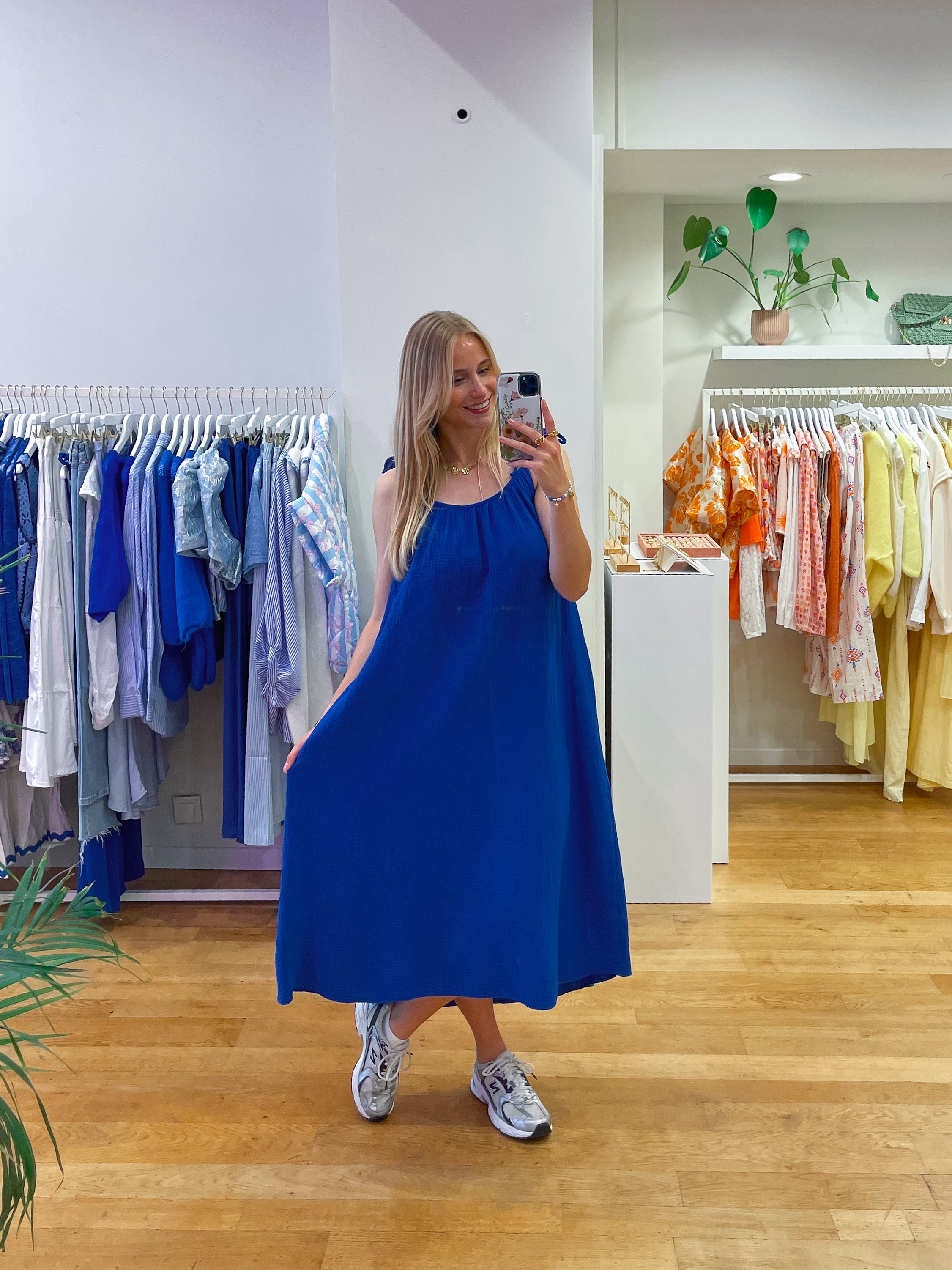 Tetra dress kobalt