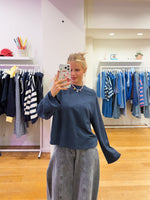Longsleeve open back navy