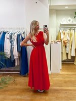 Red cotton dress