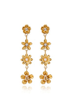 Long flower earrings