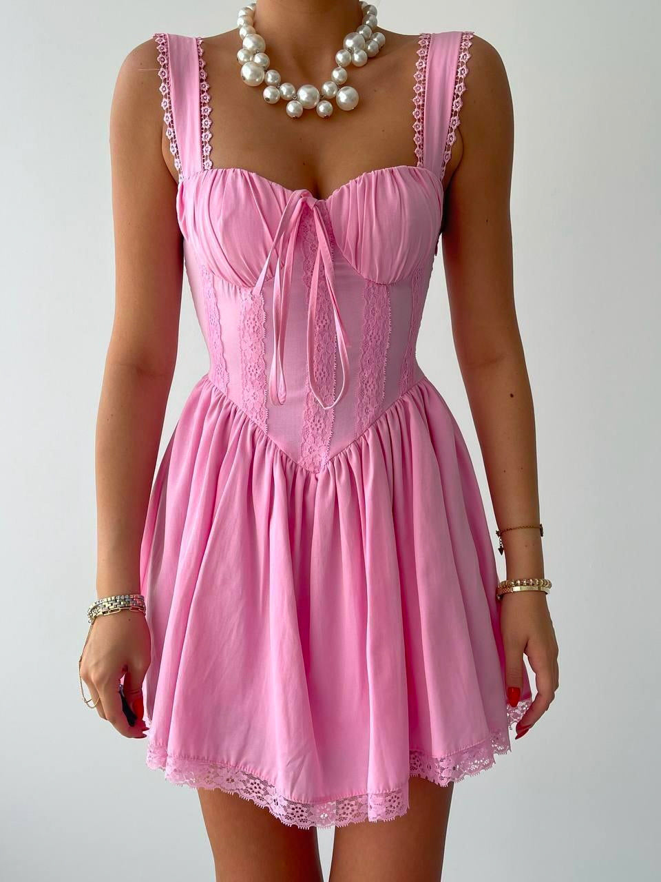 Pink corset dress pre-order