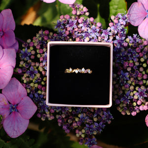 Pastel row ring