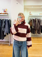 Fluffy Striped zipper
