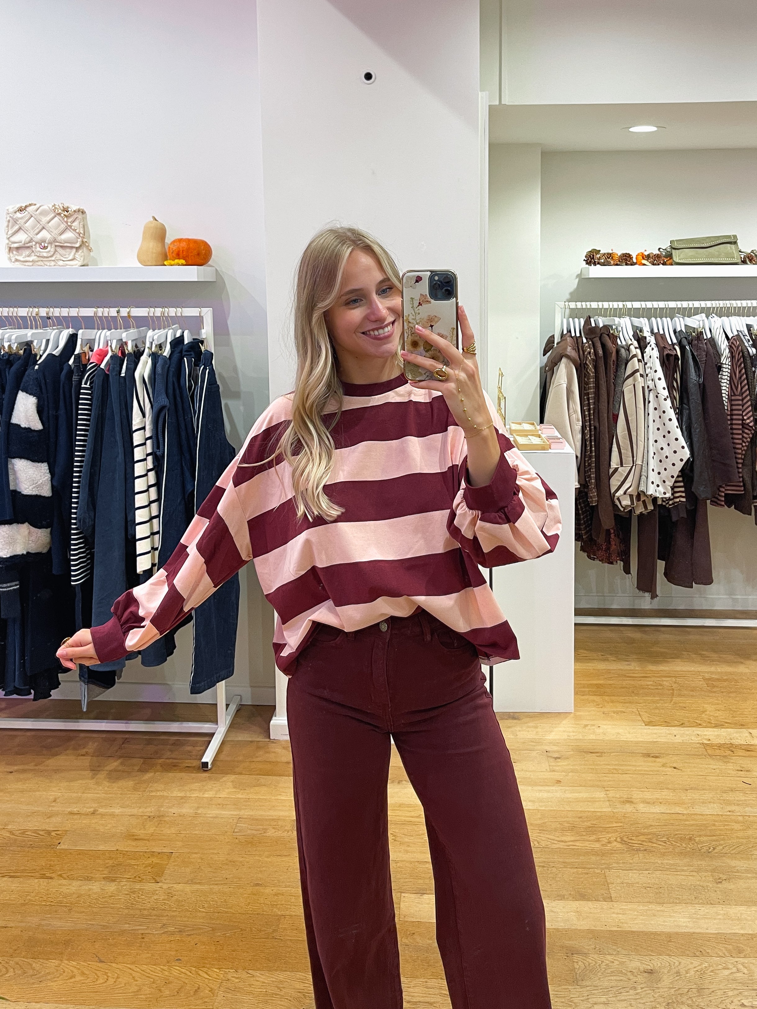 Longsleeve bordeaux pink