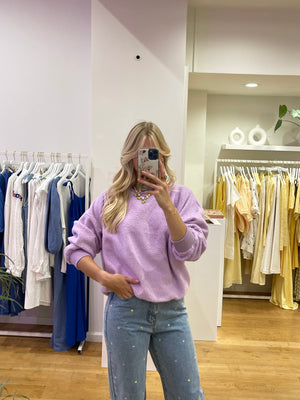 Lila fluffy fleece