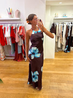 Flower dress brown pre-order