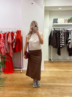 Suède brown skirt