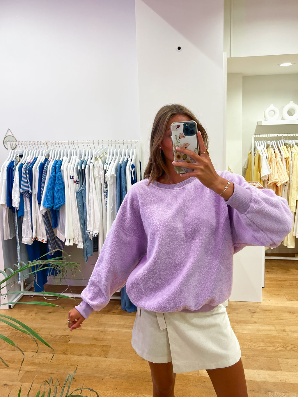 Lila fluffy fleece