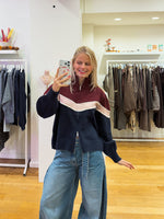 Sporty zipper Bordeaux