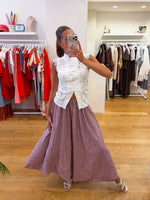 Vichy skirt bordeaux