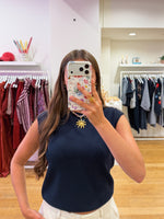 Knitted top navy