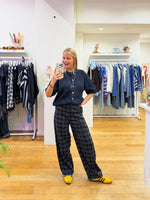 Squared pantalon navy