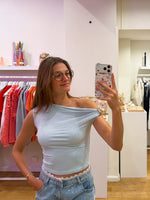Blue top + golden detail