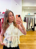 Lace halter top