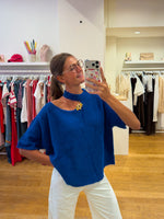 Halter sweater kobalt