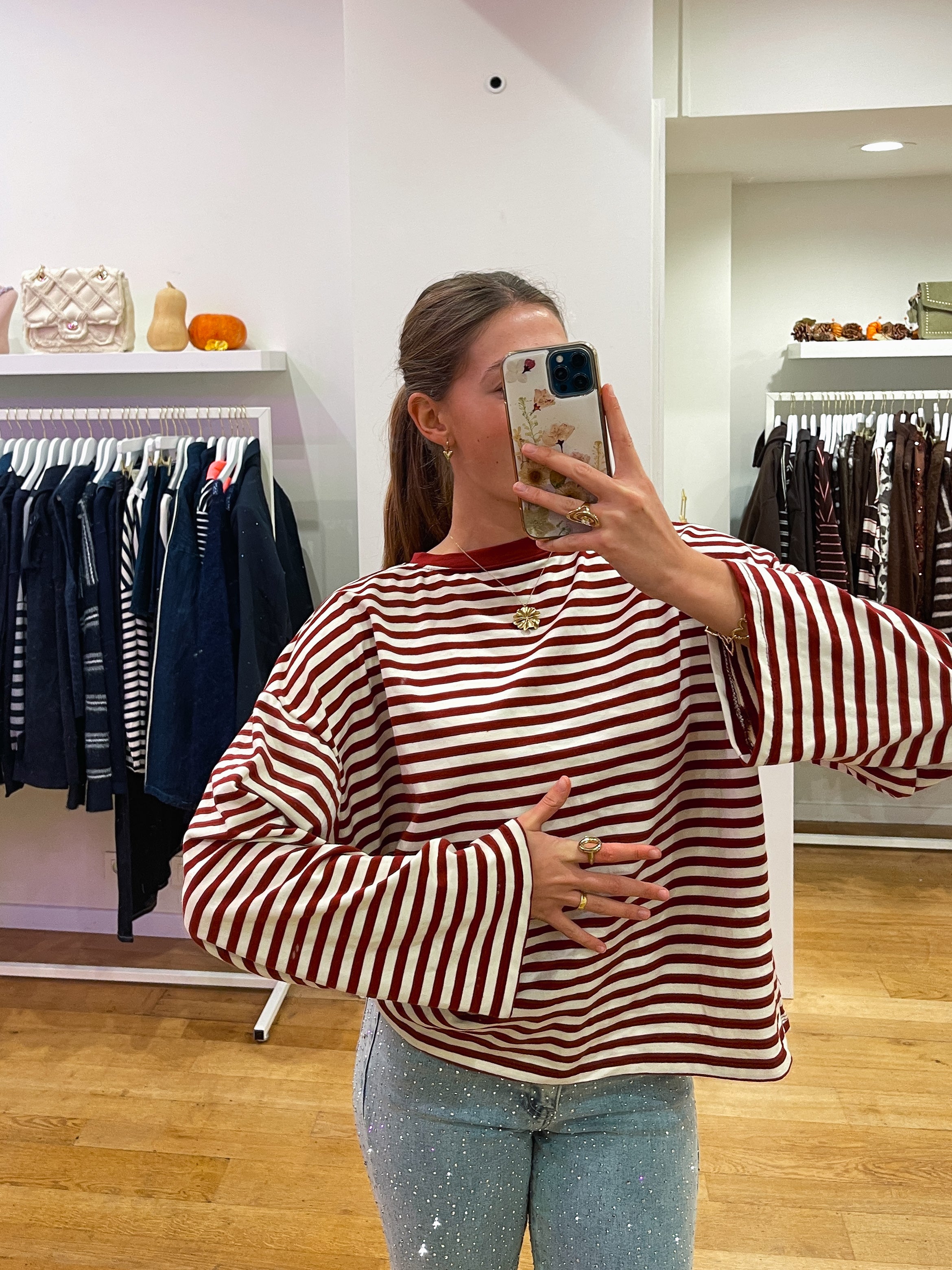 Longsleeve wide bordeaux