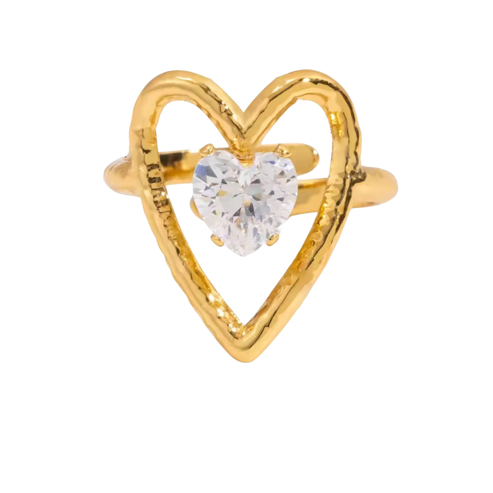 Heart ring diamond