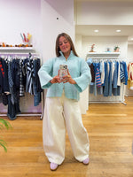 Beige balloon jeans