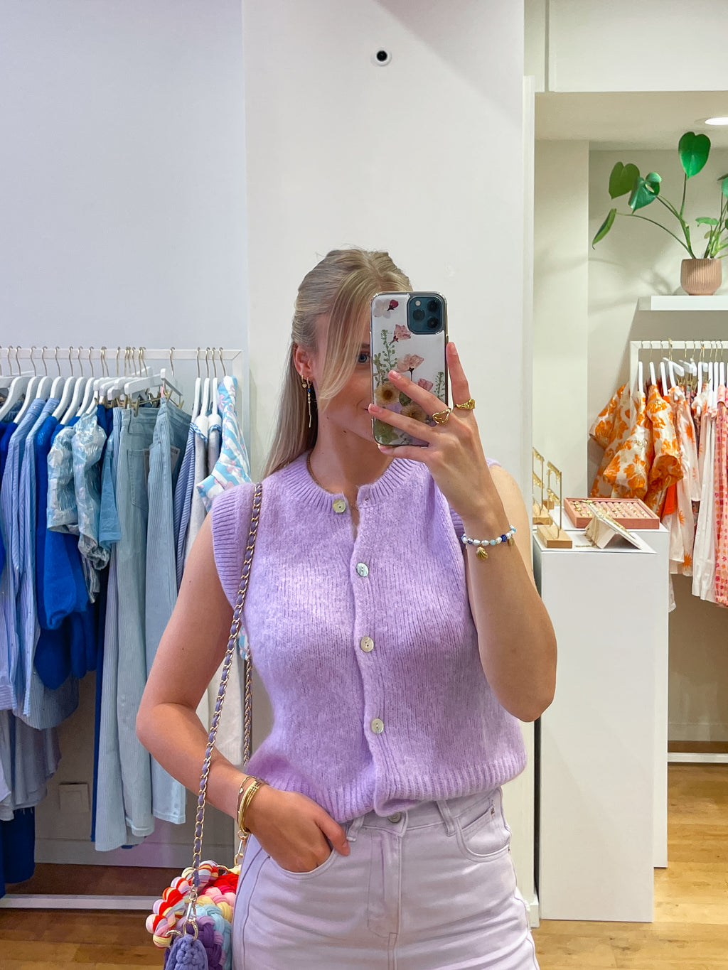 Debardeur buttons lila
