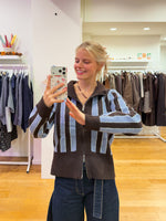 Blue and Brown zipper