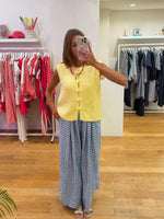 Vichy pants big square light blue