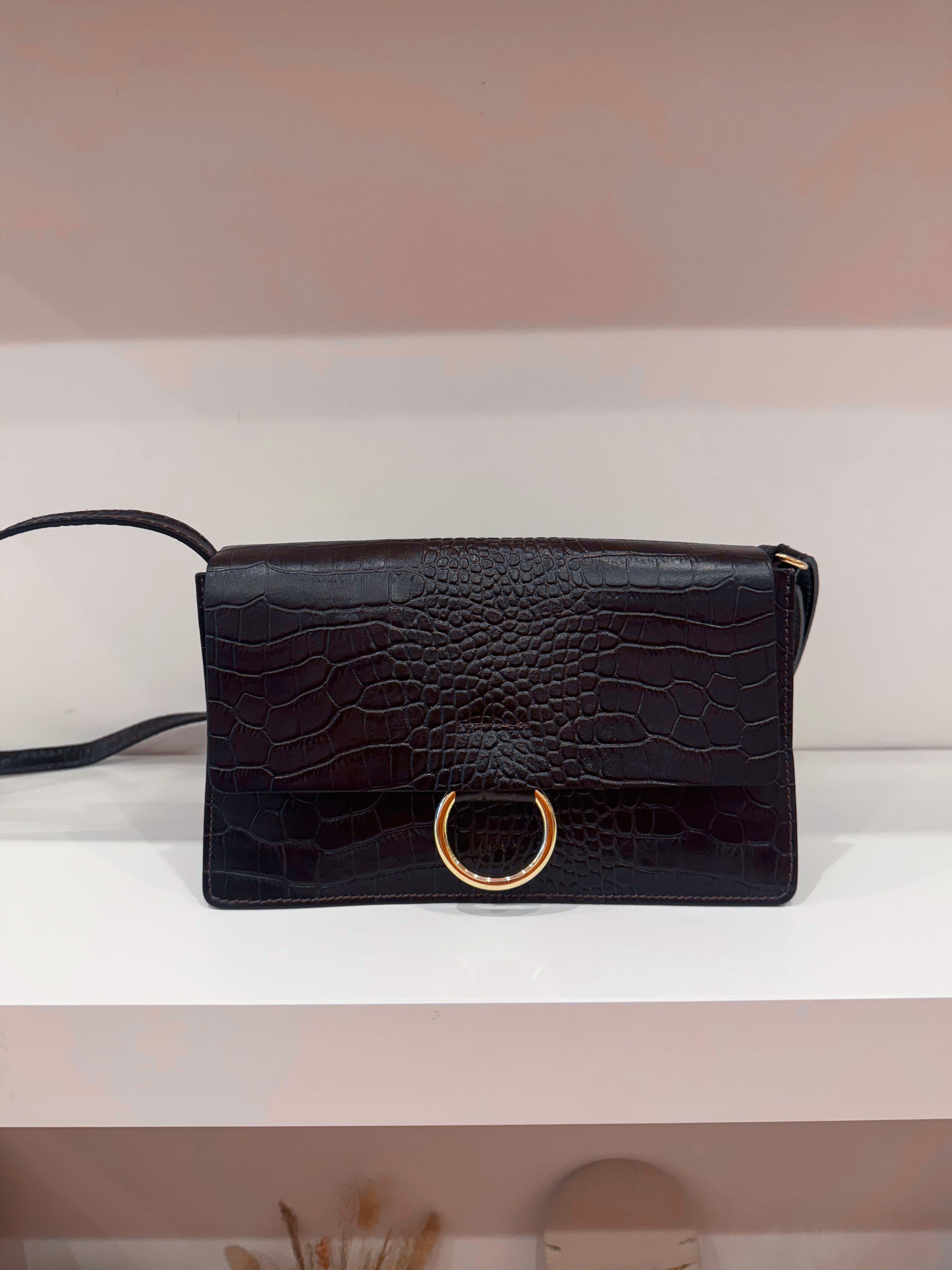 Leather bag marron