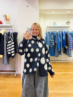 Polka sweat + scarf