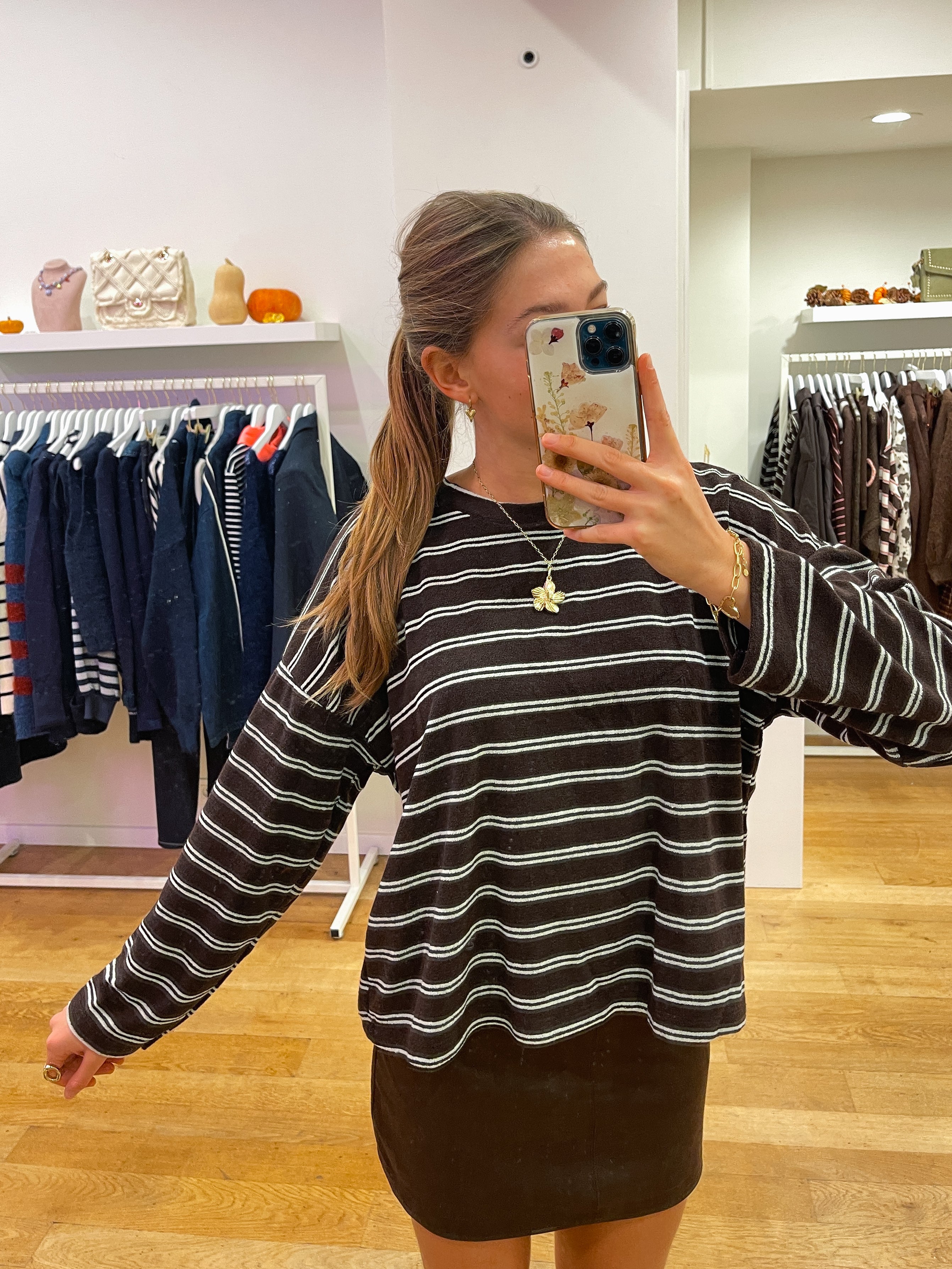 Badstof sweater brown