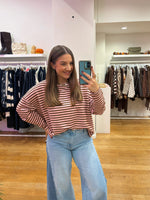 Longsleeve brown/rose