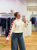 Heart sweater white