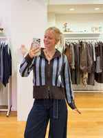 Blue and Brown zipper