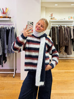 Cosy sweater & scarf navy
