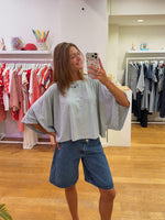 Wide tee grey
