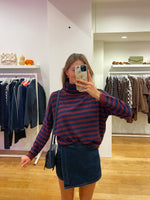 Colle striped sweater navy/bordeaux