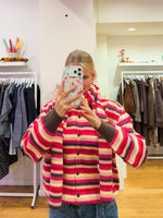 Rainbow cardigan + scarf