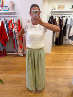 Vichy pants green