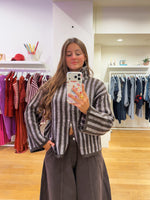Zipper sweater coco brown