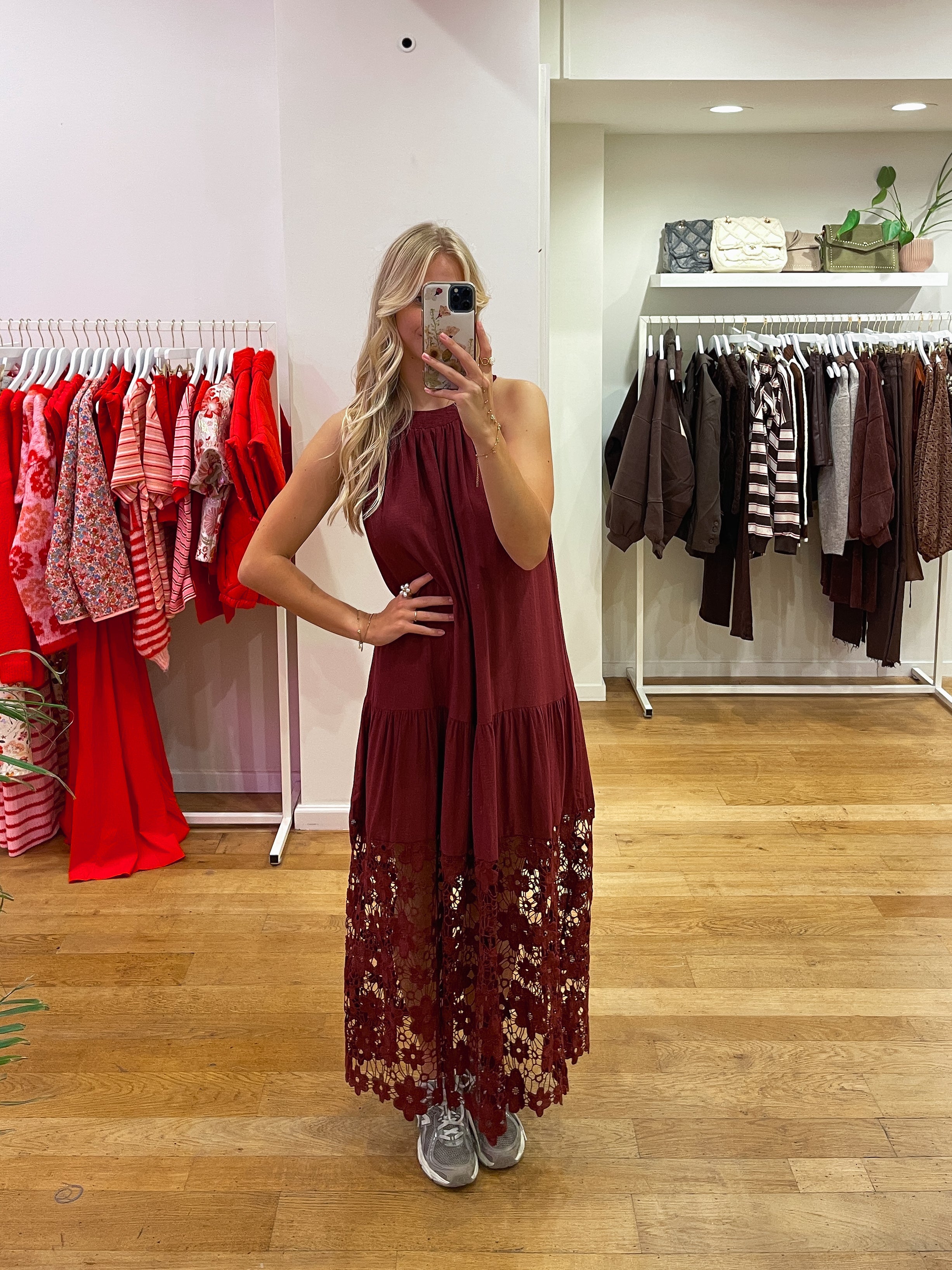 Bordeaux flower dress