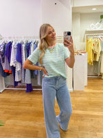 Multi stripes tee green